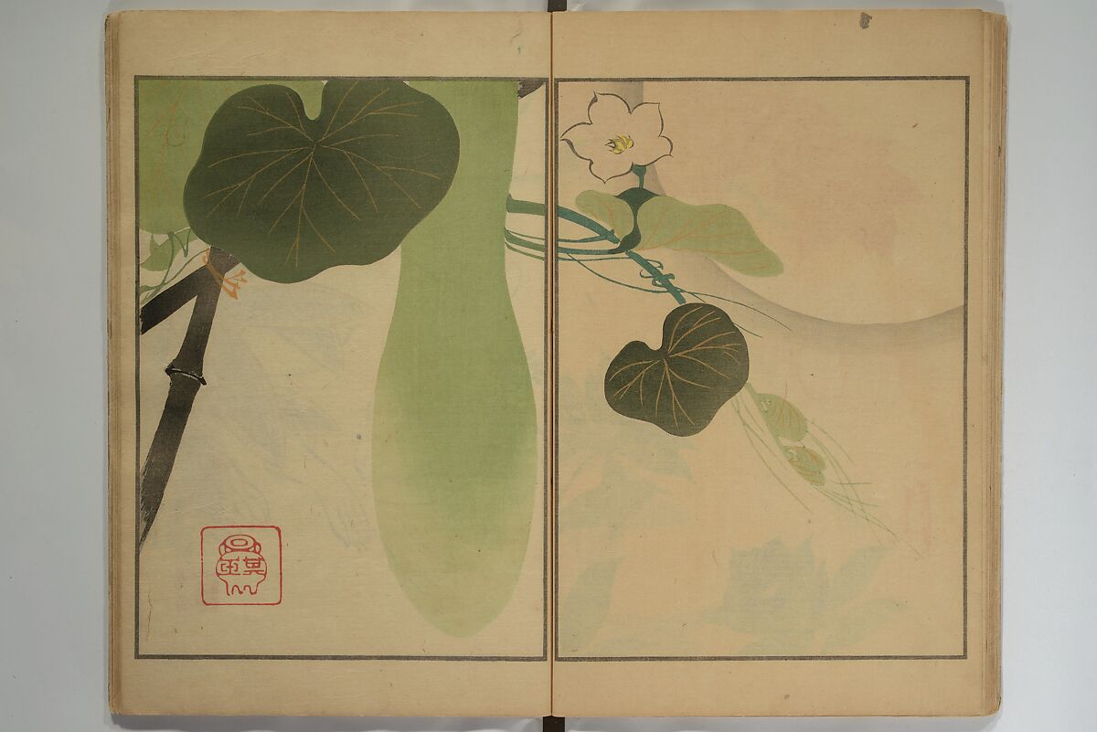 Kigyoku Picture Album (Kigyoku gafu) 其玉画譜, After Seizei Kigyoku 其玉 (Japanese, 1732–1756), Woodblock printed book; ink and color on paper, Japan