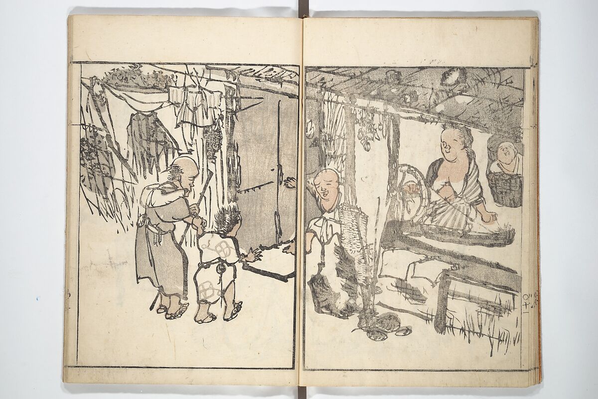 Goitsu Picture Album: Quick Practice for Beginners (Goitsu gafu: Shōgaku hayageiko) 五逸画譜初学早稽古, Kawamura Kihō 河村琦鳳 (Japanese, 1778–1852), Woodblock printed book; ink and color on paper, Japan