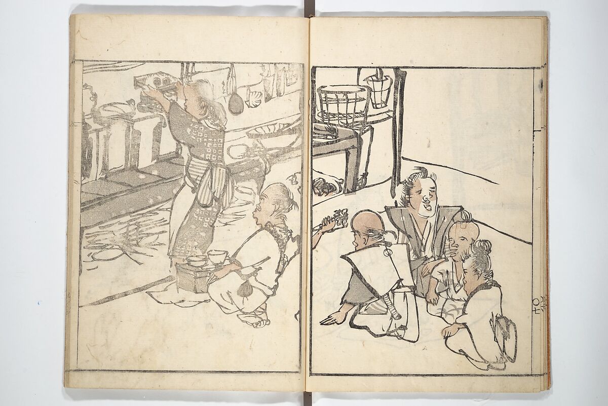 Goitsu Picture Album: Quick Practice for Beginners (Goitsu gafu: Shōgaku hayageiko) 五逸画譜初学早稽古, Kawamura Kihō 河村琦鳳 (Japanese, 1778–1852), Woodblock printed book; ink and color on paper, Japan