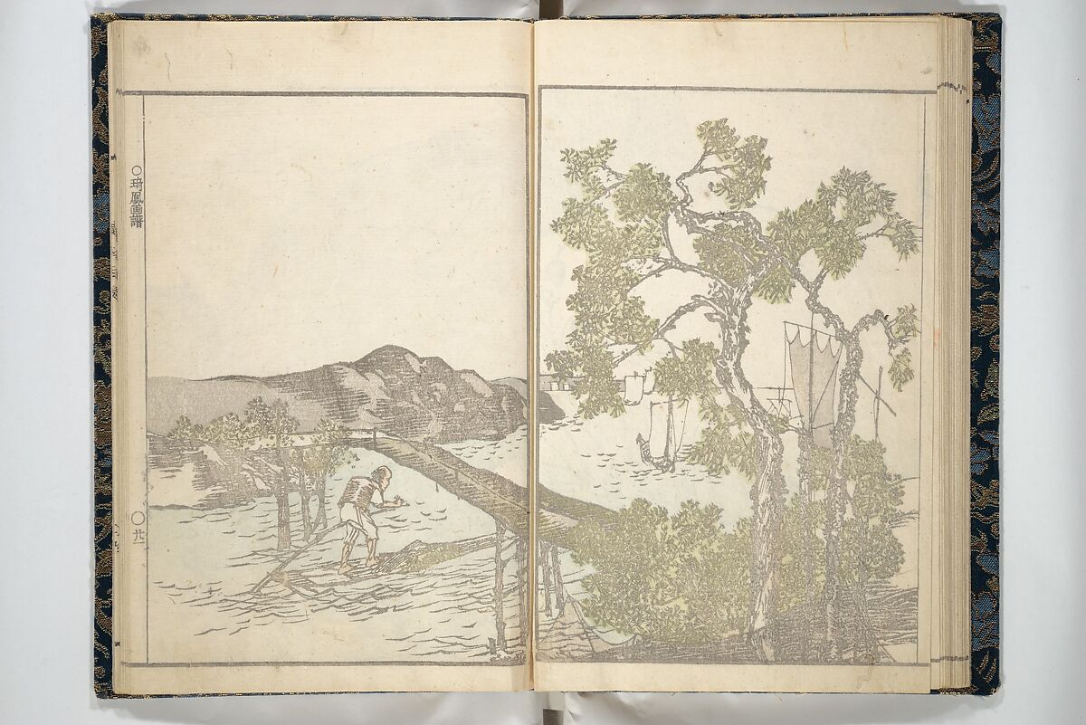 Kihō Picture Album (Kihō gafu) 埼鳳画譜, Kawamura Kihō 河村琦鳳 (Japanese, 1778–1852), Woodblock printed book; ink and color on paper, Japan