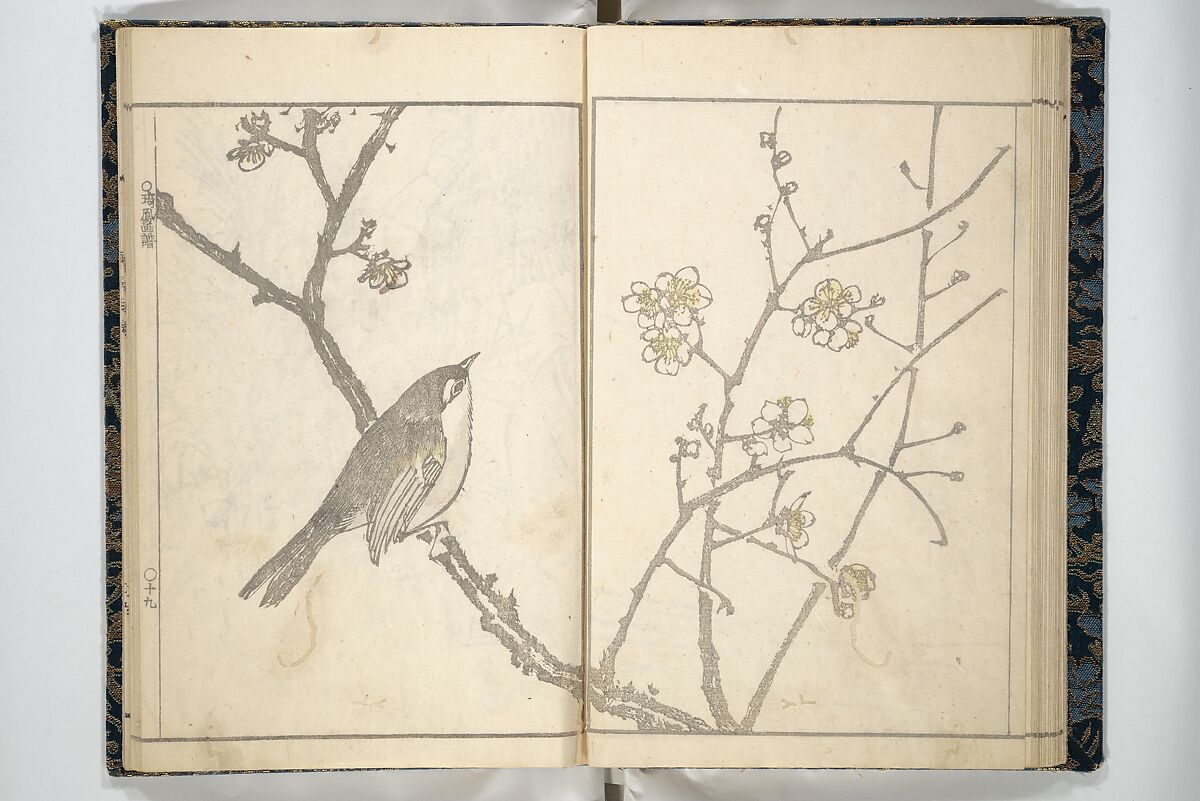 Kihō Picture Album (Kihō gafu) 埼鳳画譜, Kawamura Kihō 河村琦鳳 (Japanese, 1778–1852), Woodblock printed book; ink and color on paper, Japan