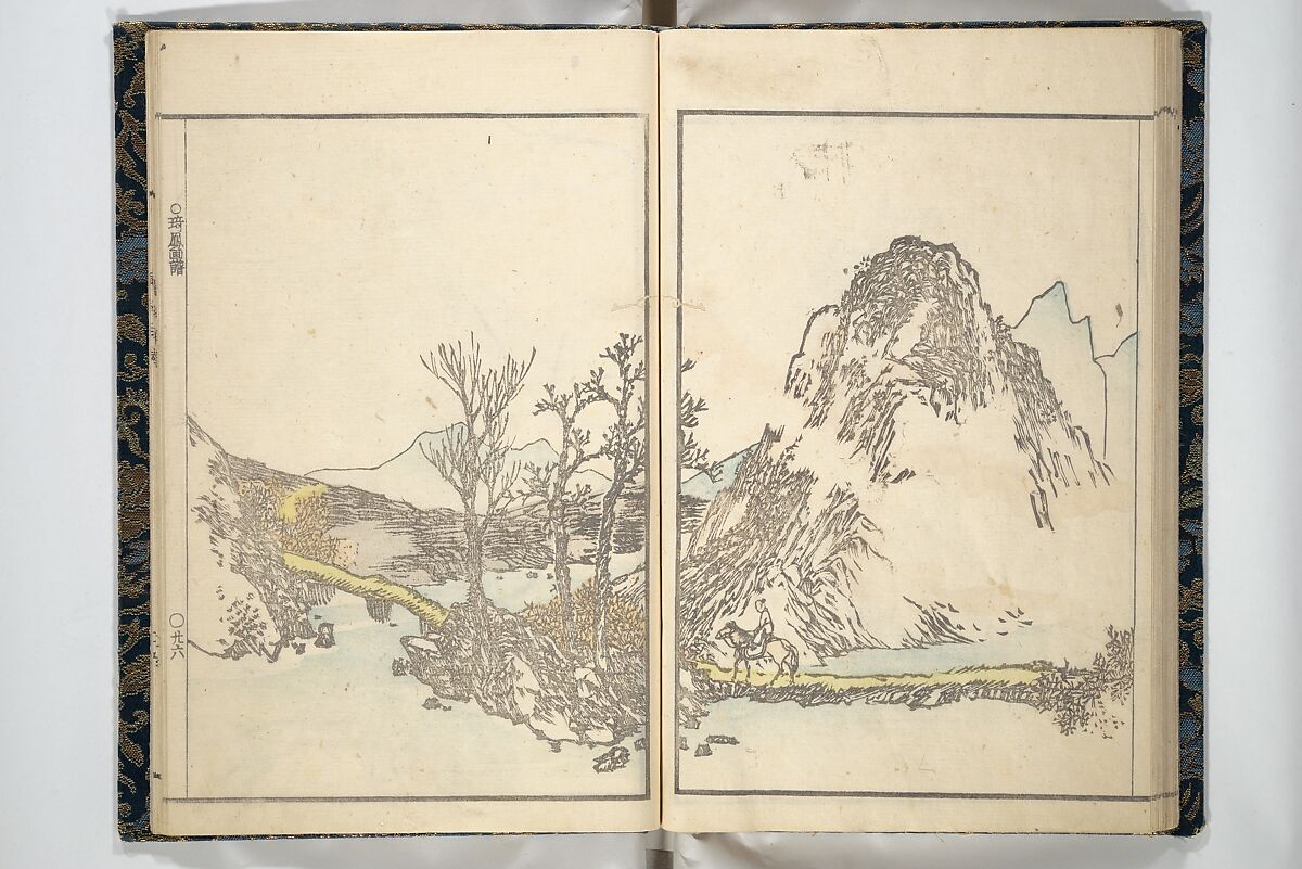 Kihō Picture Album (Kihō gafu) 埼鳳画譜, Kawamura Kihō 河村琦鳳 (Japanese, 1778–1852), Woodblock printed book; ink and color on paper, Japan
