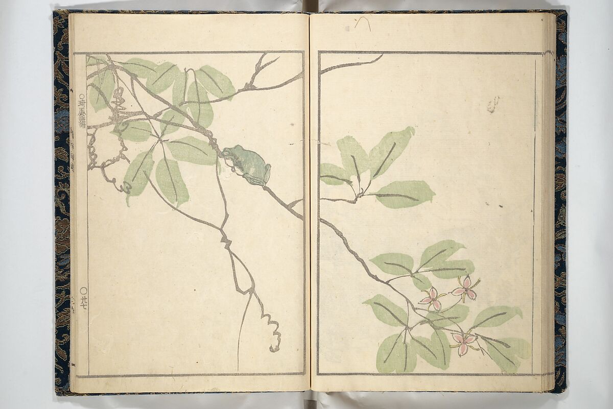 Kihō Picture Album (Kihō gafu) 埼鳳画譜, Kawamura Kihō 河村琦鳳 (Japanese, 1778–1852), Woodblock printed book; ink and color on paper, Japan