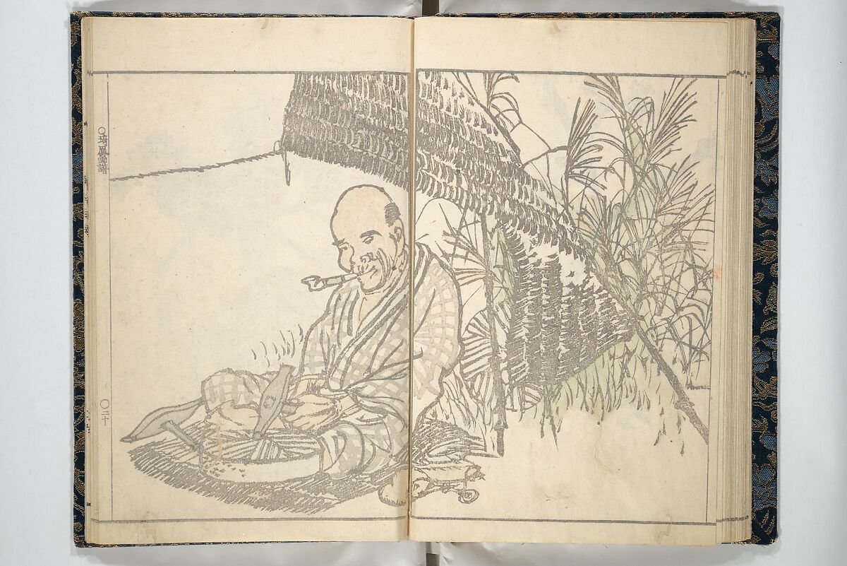 Kihō Picture Album (Kihō gafu) 埼鳳画譜, Kawamura Kihō 河村琦鳳 (Japanese, 1778–1852), Woodblock printed book; ink and color on paper, Japan
