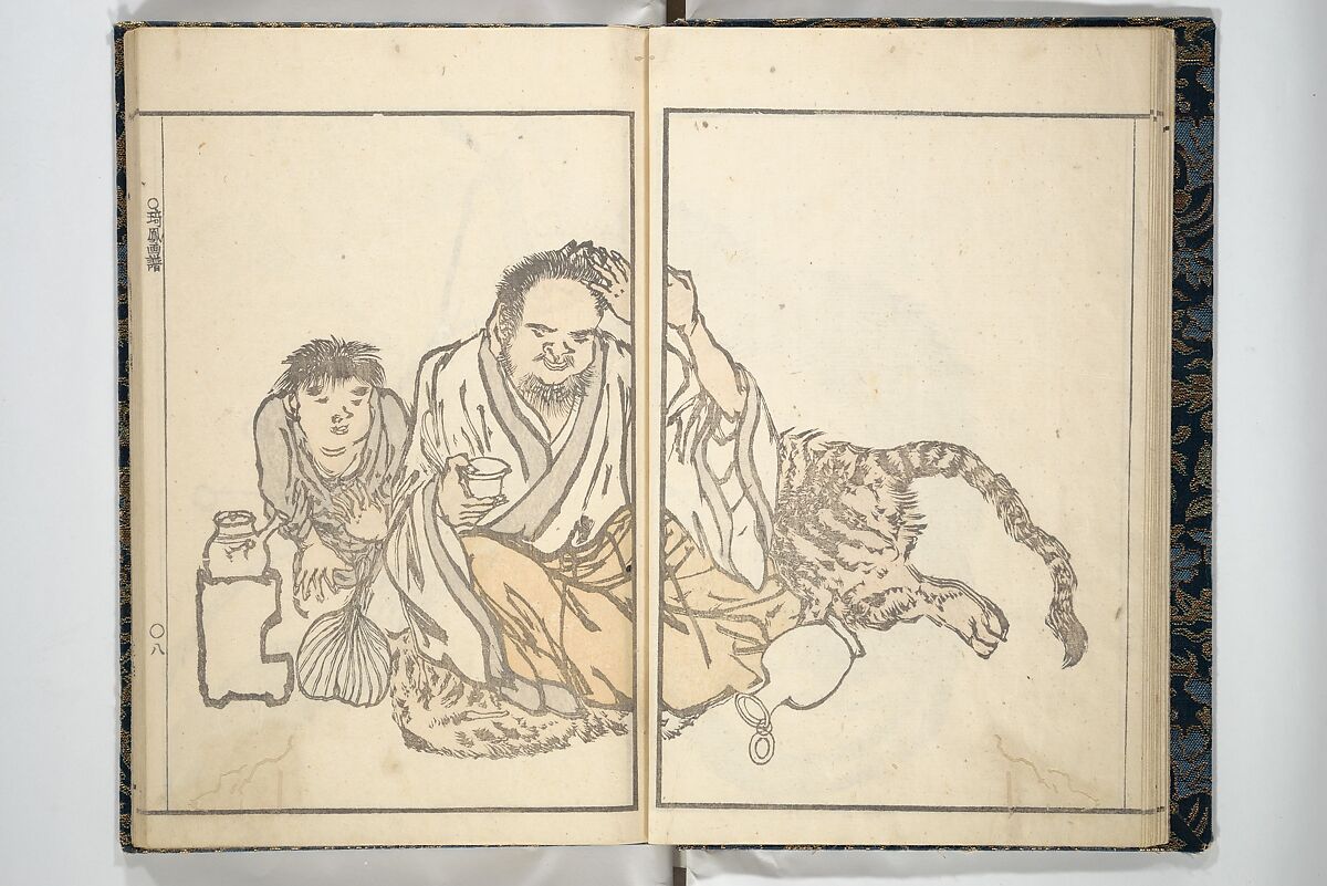 Kihō Picture Album (Kihō gafu) 埼鳳画譜, Kawamura Kihō 河村琦鳳 (Japanese, 1778–1852), Woodblock printed book; ink and color on paper, Japan