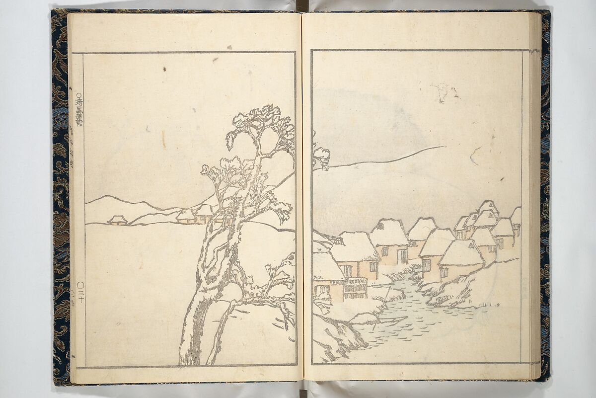 Kihō Picture Album (Kihō gafu) 埼鳳画譜, Kawamura Kihō 河村琦鳳 (Japanese, 1778–1852), Woodblock printed book; ink and color on paper, Japan