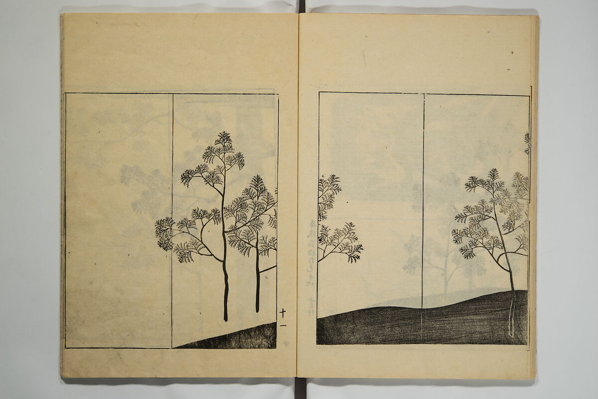 One Hundred Paintings by Kōrin (Kōrin hyakuzu)  光琳百圖, Sakai Hōitsu 酒井抱一 (Japanese, 1761–1828), Set of four woodblock printed books; ink on paper, Japan