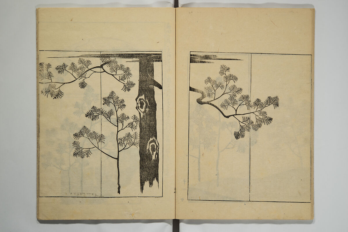 One Hundred Paintings by Kōrin (Kōrin hyakuzu)  光琳百圖, Sakai Hōitsu 酒井抱一 (Japanese, 1761–1828), Set of four woodblock printed books; ink on paper, Japan