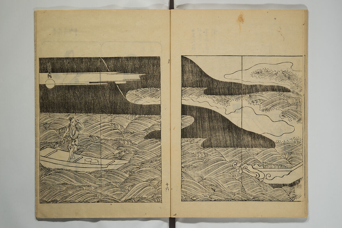 One Hundred Paintings by Kōrin (Kōrin hyakuzu)  光琳百圖, Sakai Hōitsu 酒井抱一 (Japanese, 1761–1828), Set of four woodblock printed books; ink on paper, Japan