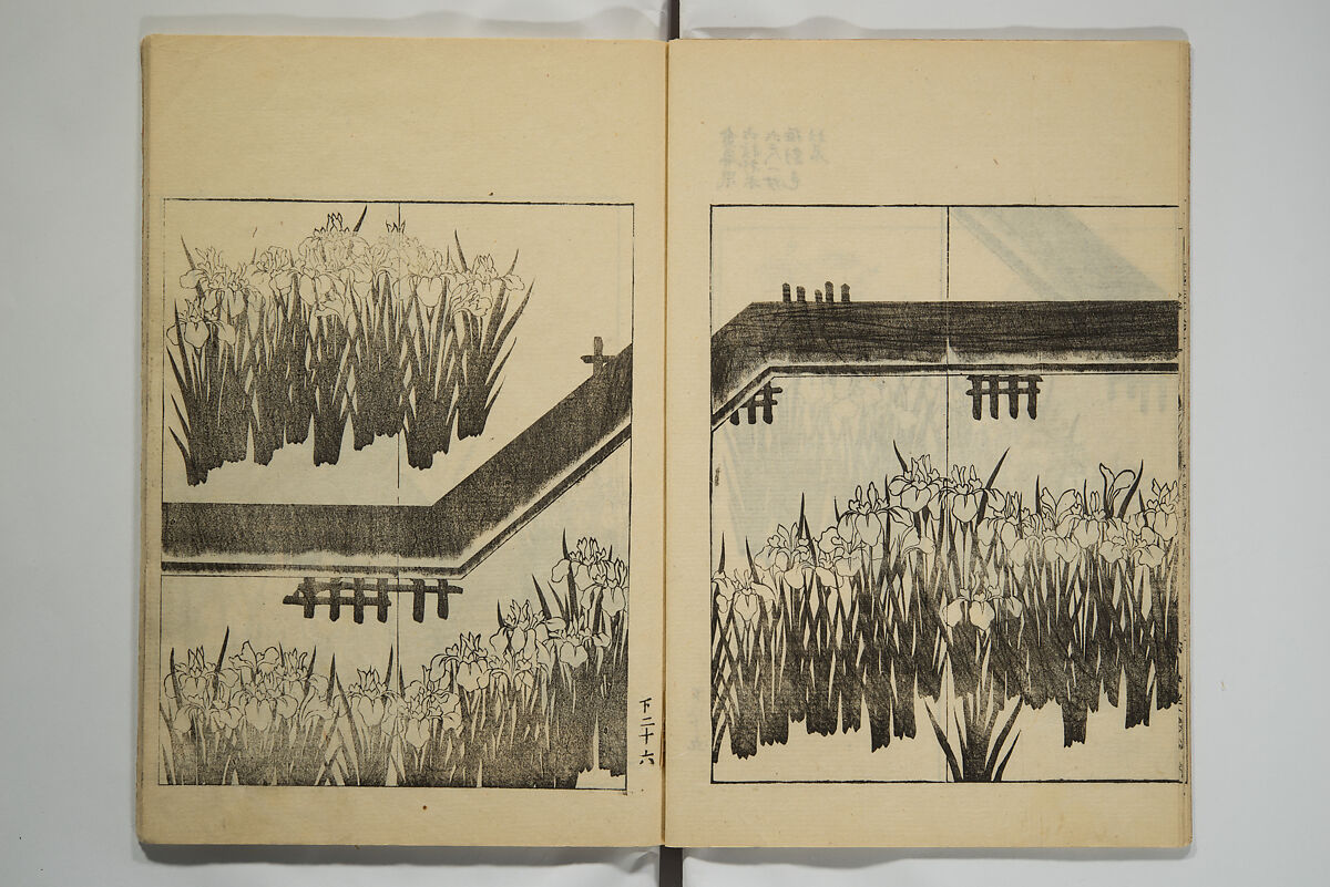 One Hundred Paintings by Kōrin (Kōrin hyakuzu)  光琳百圖, Sakai Hōitsu 酒井抱一 (Japanese, 1761–1828), Set of four woodblock printed books; ink on paper, Japan