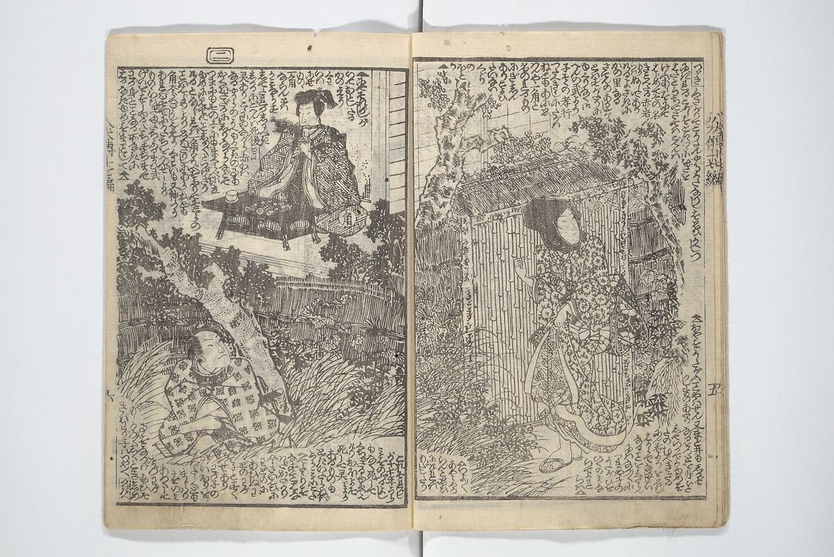 Tale of Eight Dogs (Hakkenden)  八犬伝;, Utagawa Kuniyoshi 歌川國芳 (Japanese, 1797–1861), Set of two woodblock printed books; ink and color on paper, Japan