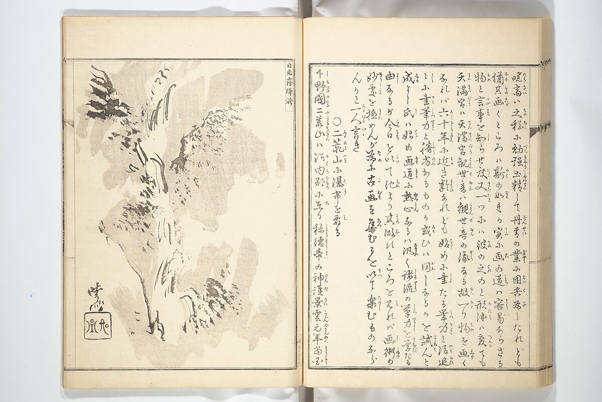 Kyōsai’s Treatise on Painting (Kyōsai gadan) 暁斎画談, Kawanabe Kyōsai 河鍋暁斎 (Japanese, 1831–1889), Set of four woodblock printed books; ink and color on paper, Japan