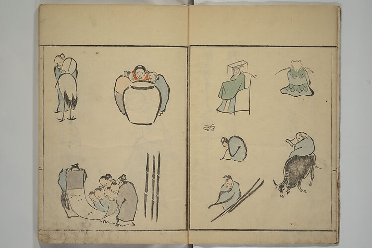 How to Draw Figures Simply (Jinbutsu ryakugashiki) 人物略画式