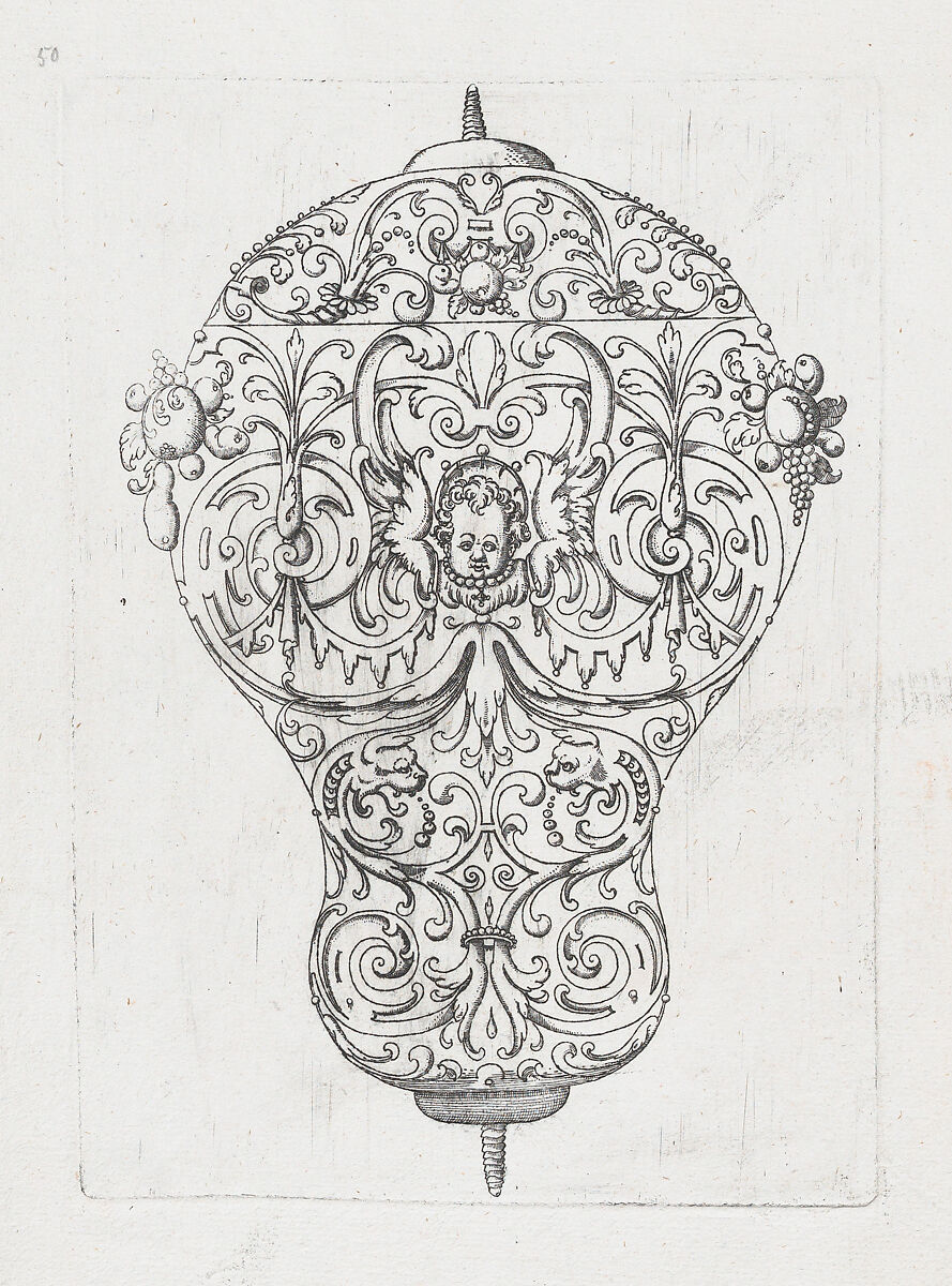 Main Part of a Cup, from Fysirungen Zum Verzeichnen Für Die Goldtschmidt, Nuremberg, 1599, Johann Sibmacher (German, active 1590–1611), Etching 