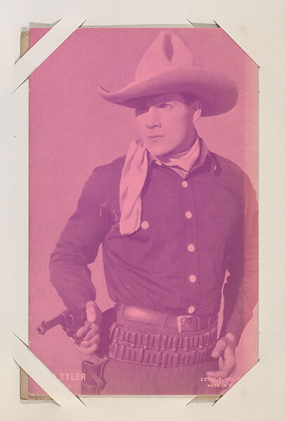 Tom Tyler from Western Stars or Scenes Exhibit Cards series (W412), Exhibit Supply Company, Commercial color photolithograph 