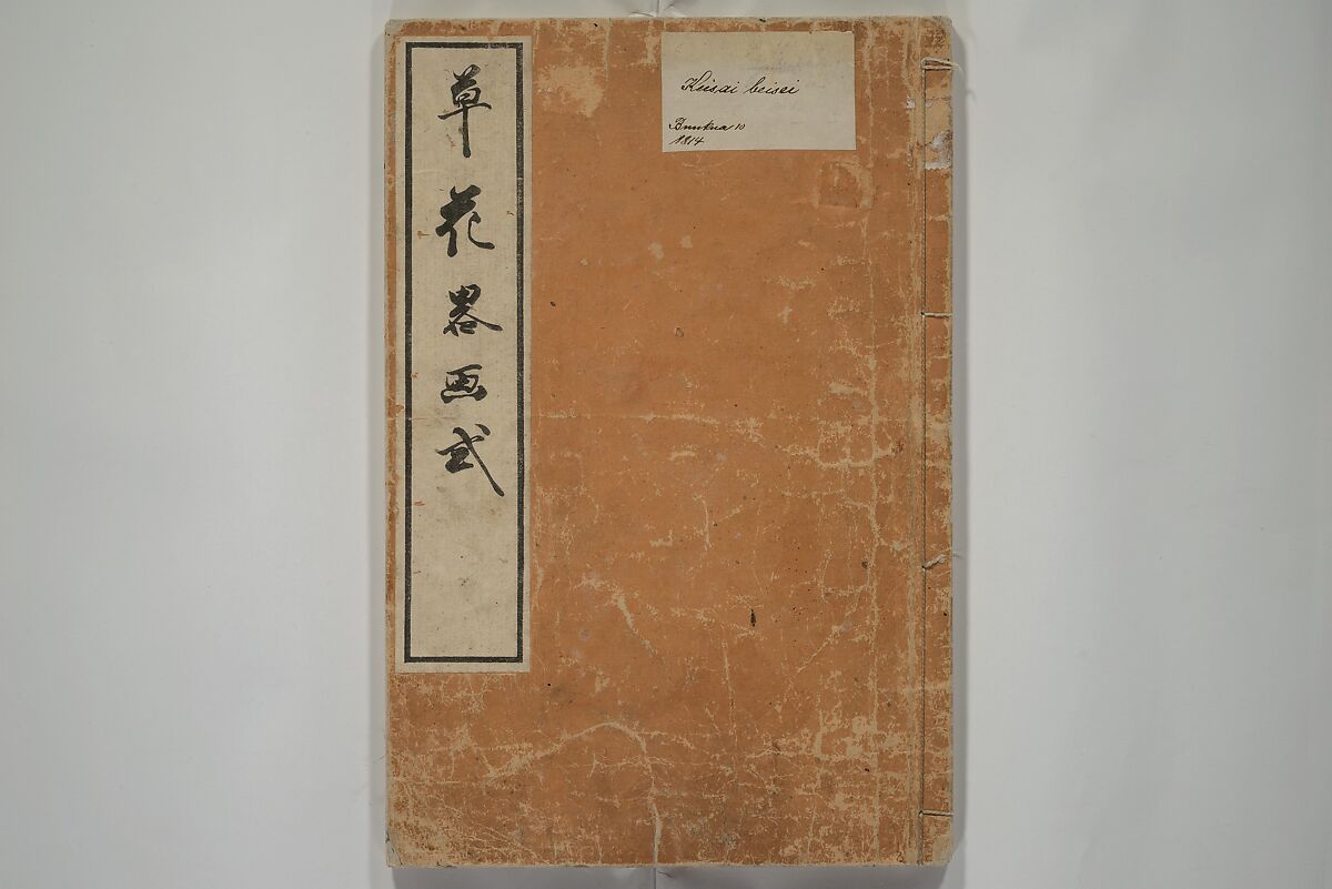 How to Draw Plants and Flowers Simply (Sōka ryakugashiki) 草花略画式, Kuwagata Keisai 鍬形蕙斎 (Japanese, 1764–1824), Woodblock printed book; ink and color on paper, Japan