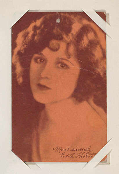 Edith Thornton from Movie Stars Exhibit Cards series (W401), Commercial color photolithograph 
