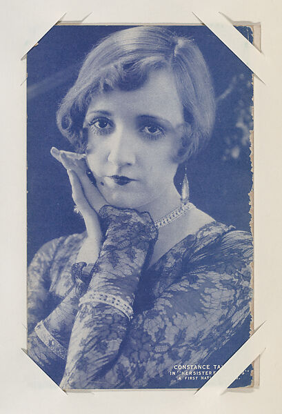 Constance Talmadge in "Her Sister from Paris" from Scenes from Movies Exhibit Cards series (W404), Commercial color photolithograph 