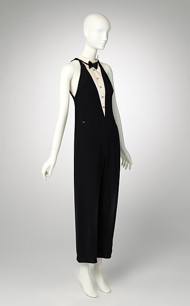 Jumpsuit, Geoffrey Beene (American, Haynesville, Louisiana 1927–2004 New York), silk, glass, metal, plastic, American