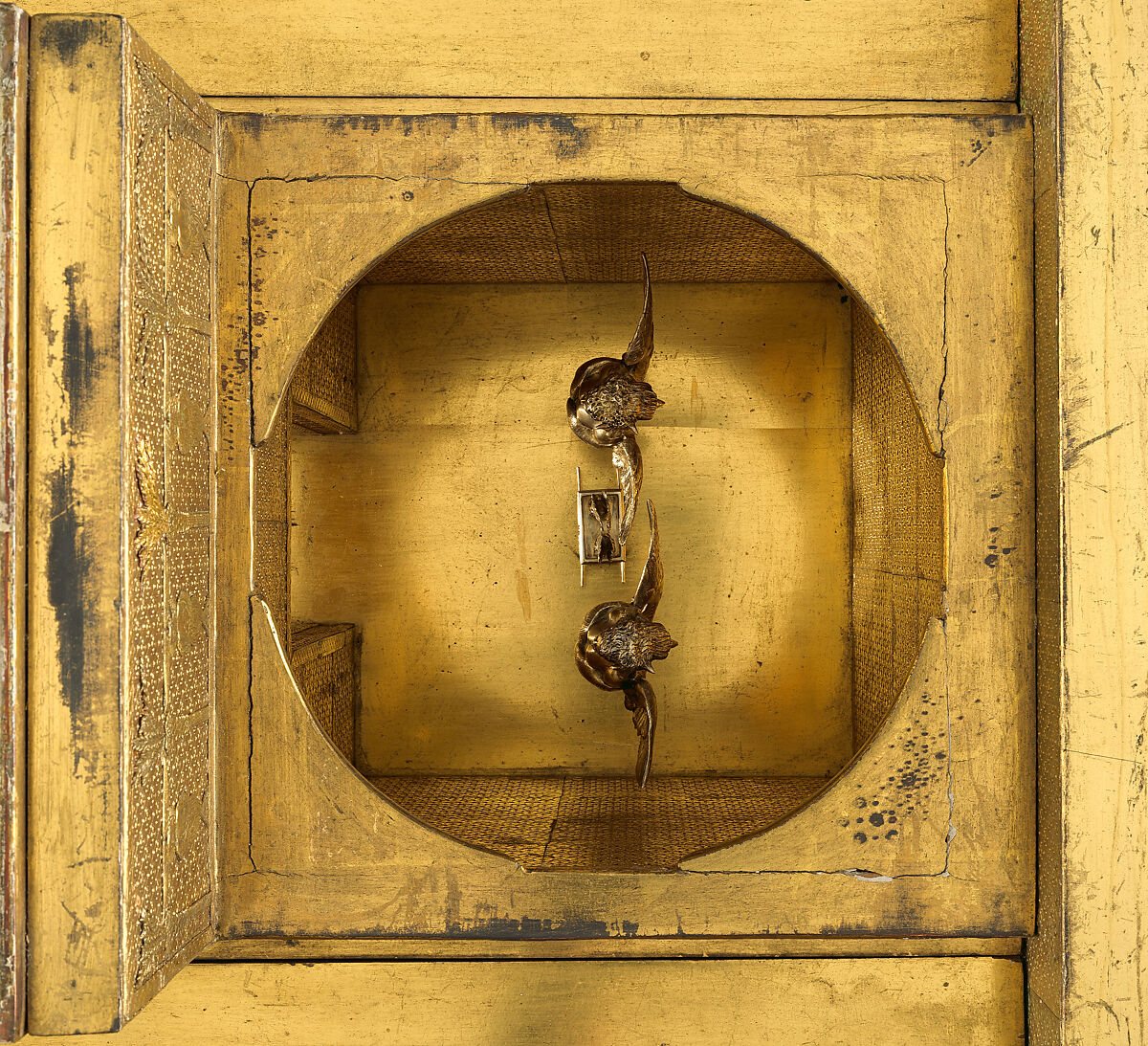 Architectural model of the temple of King Solomon in Jerusalem, After a design by Thomas Newberry, Gilded wood, gilded carton pierre; gilded silver, gilded bronze; enamel, linen, British, London