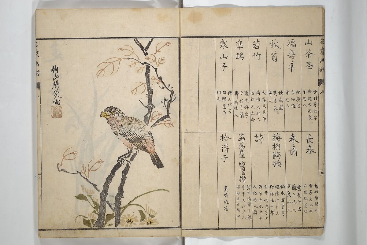 Pictures by Famous Artists (Meika gafu) 名家画譜, Yosa Buson 与謝蕪村 (Japanese, 1716–1783)  , and others, Set of two woodblock printed books; ink and color on paper, Japan