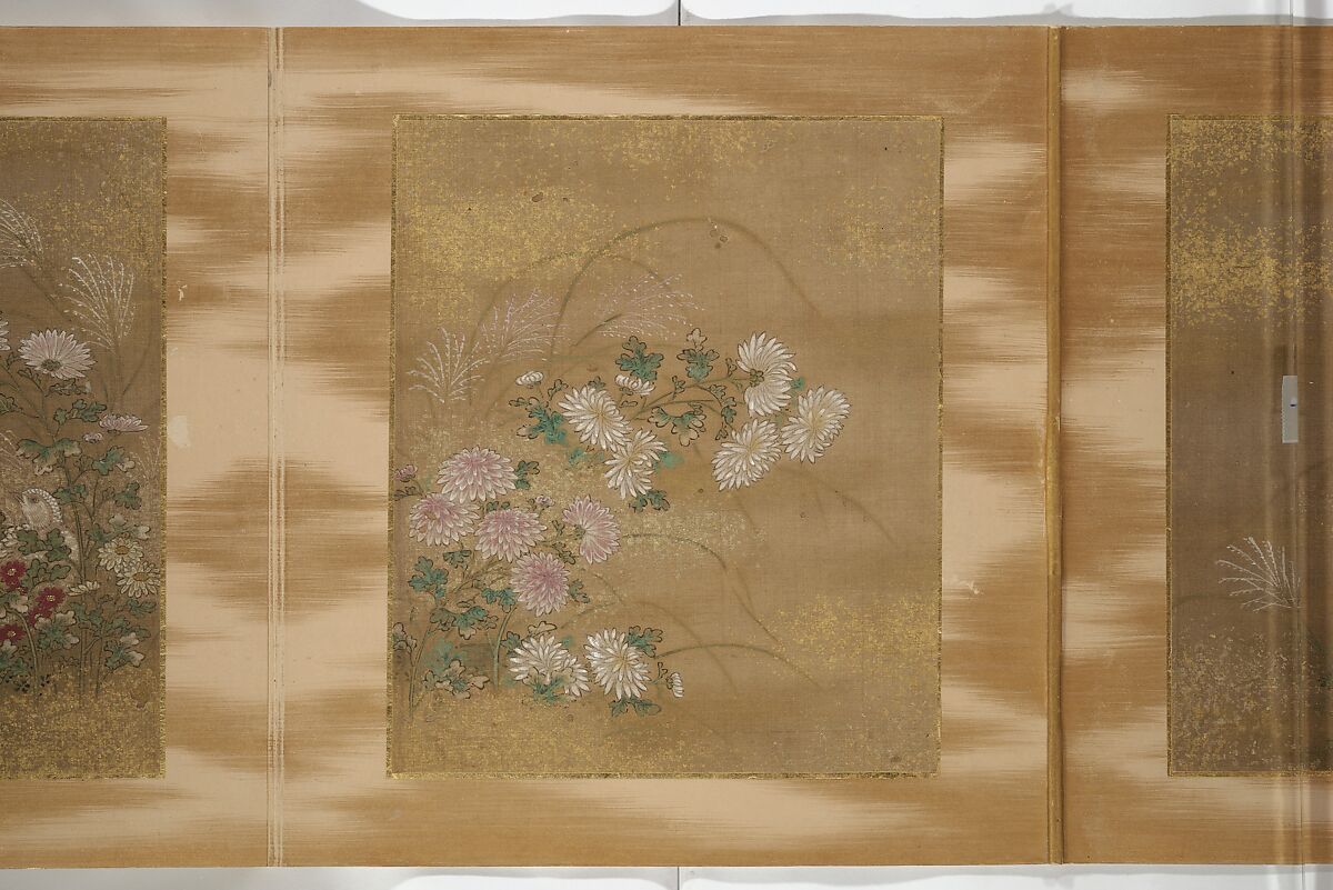 Album of Birds and Flowers and Other Subjects, Attributed to Tosa Mitsunari 土佐光成 (Japanese, 1646–1710), Accordion album; ink and color on silk, Japan