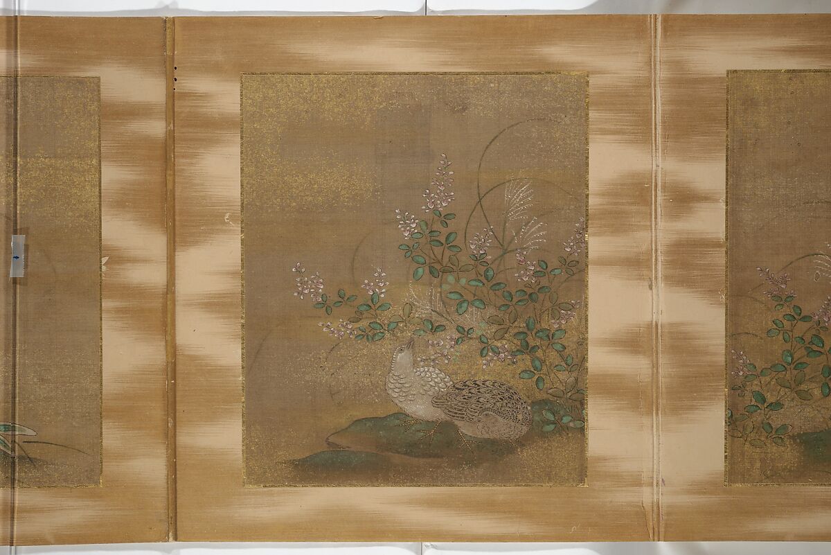 Album of Birds and Flowers and Other Subjects, Attributed to Tosa Mitsunari 土佐光成 (Japanese, 1646–1710), Accordion album; ink and color on silk, Japan