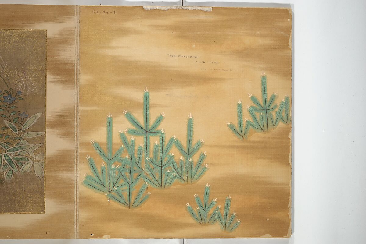 Album of Birds and Flowers and Other Subjects, Attributed to Tosa Mitsunari 土佐光成 (Japanese, 1646–1710), Accordion album; ink and color on silk, Japan