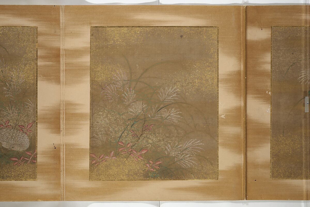 Album of Birds and Flowers and Other Subjects, Attributed to Tosa Mitsunari 土佐光成 (Japanese, 1646–1710), Accordion album; ink and color on silk, Japan