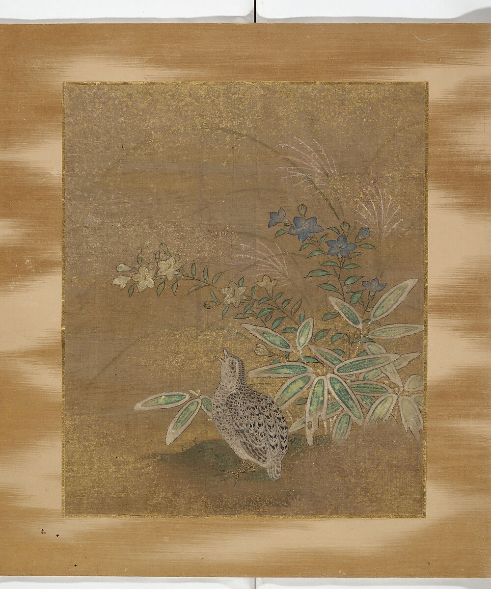 Album of Birds and Flowers and Other Subjects, Attributed to Tosa Mitsunari 土佐光成 (Japanese, 1646–1710), Accordion album; ink and color on silk, Japan 