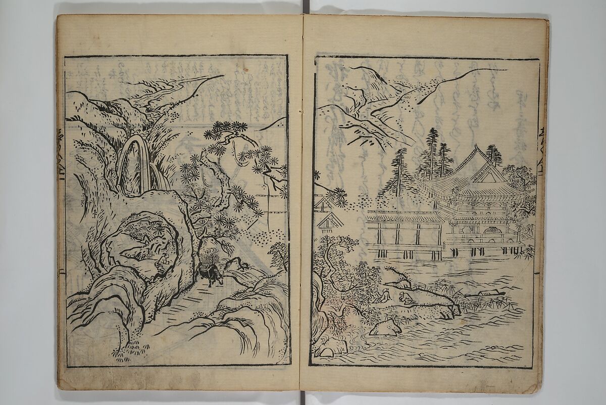 A Picture Book Mirror of Various Occupations (Wakoku shoshoku ezukushi) 和国諸職絵尽　諸織 絵本鏡, Hishikawa Moronobu 菱川師宣 (Japanese, 1618–1694), Set of three woodblock printed books; ink on paper, Japan