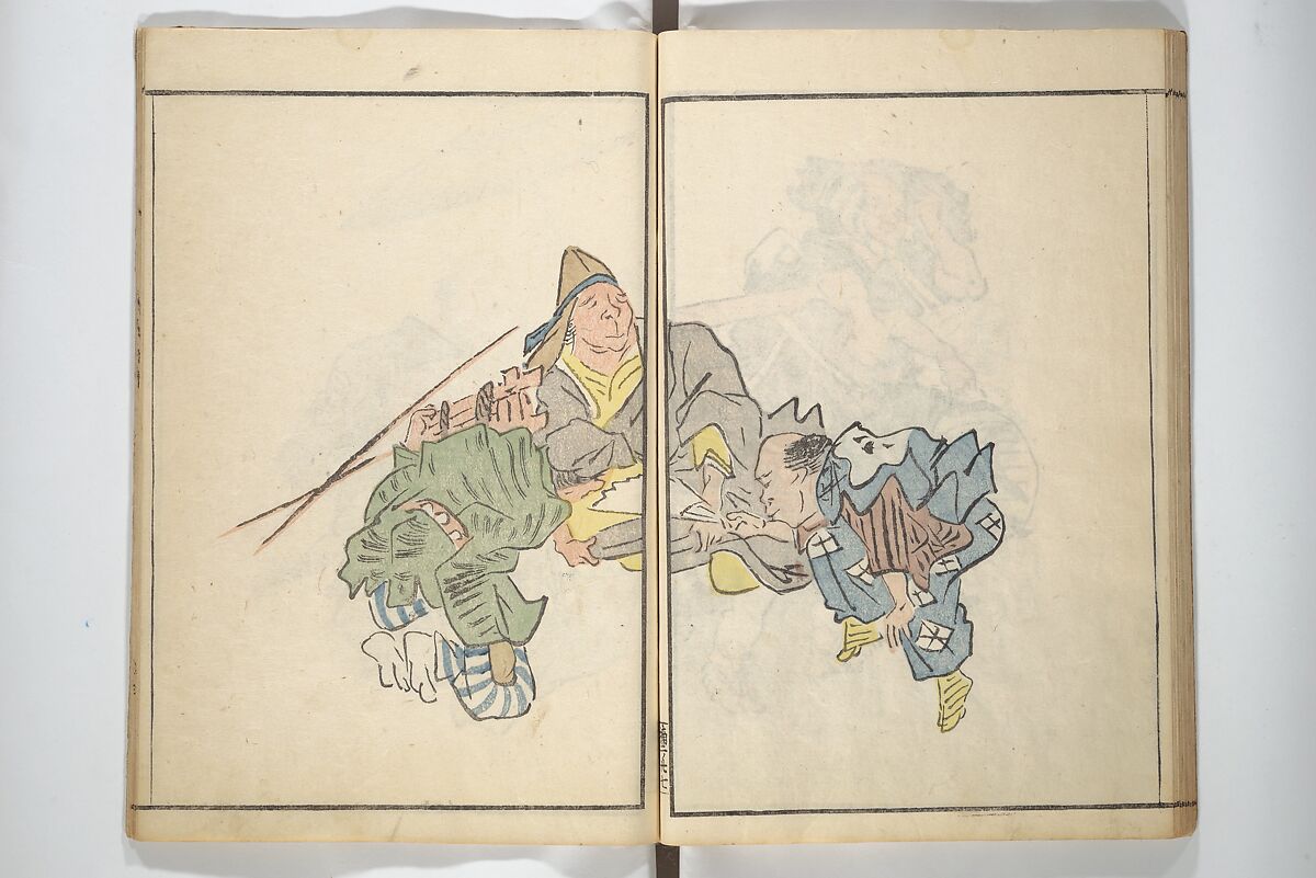The Nantei Picture Album, Supplementary Volume (Nantei gafu kōhen)  楠亭画譜後篇, Nishimura Nantei 西村 楠亭 (Japanese, 1775–1834), Set of three woodblock printed books; ink on paper and ink and color on paper (vol. "kan"), Japan