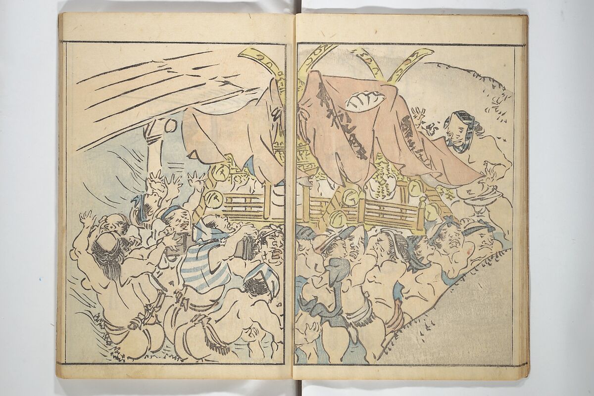 The Nantei Picture Album, Supplementary Volume (Nantei gafu kōhen)  楠亭画譜後篇, Nishimura Nantei 西村 楠亭 (Japanese, 1775–1834), Set of three woodblock printed books; ink on paper and ink and color on paper (vol. "kan"), Japan