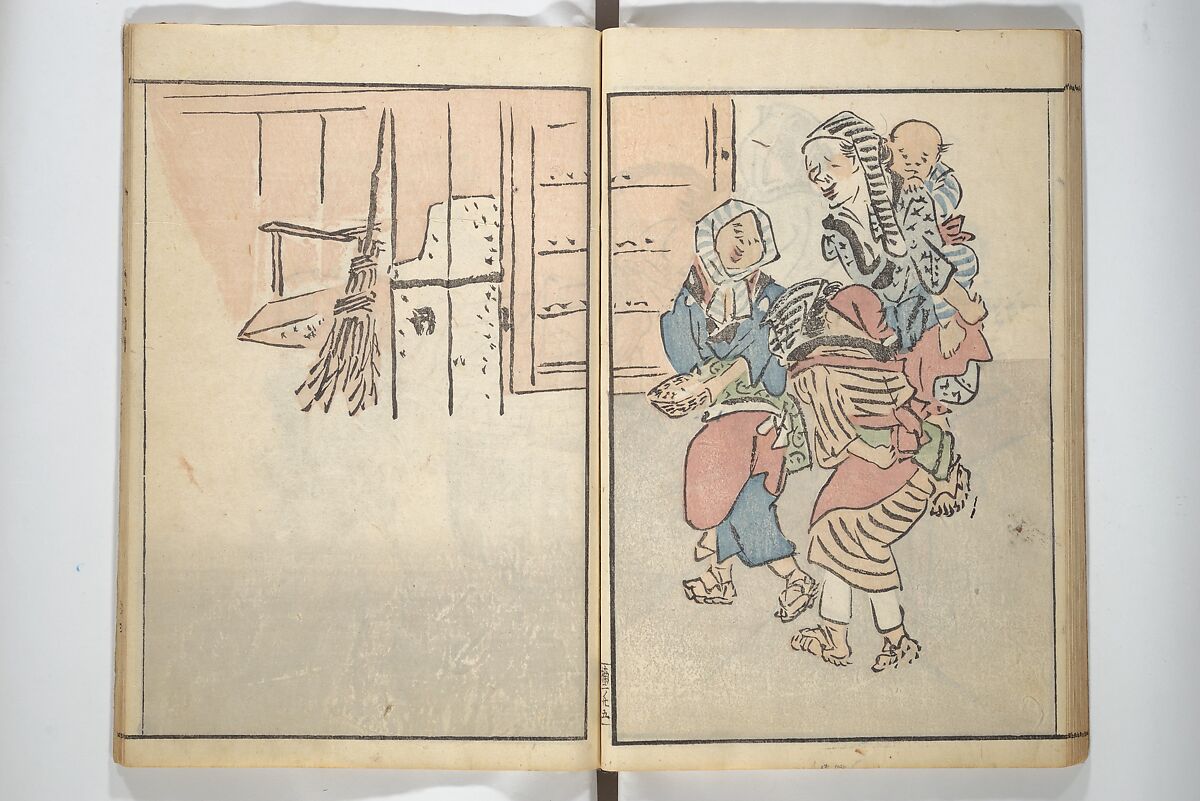 The Nantei Picture Album, Supplementary Volume (Nantei gafu kōhen)  楠亭画譜後篇, Nishimura Nantei 西村 楠亭 (Japanese, 1775–1834), Set of three woodblock printed books; ink on paper and ink and color on paper (vol. "kan"), Japan