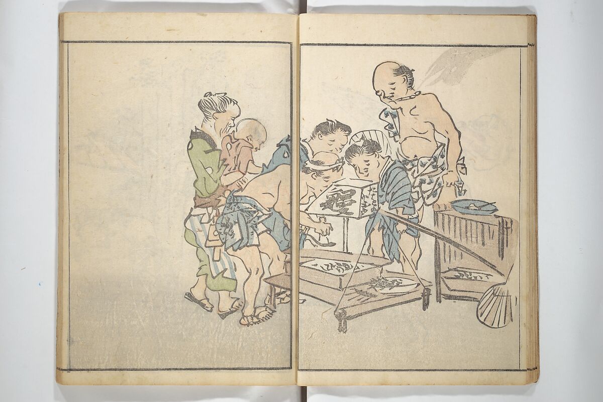 The Nantei Picture Album, Supplementary Volume (Nantei gafu kōhen)  楠亭画譜後篇, Nishimura Nantei 西村 楠亭 (Japanese, 1775–1834), Set of three woodblock printed books; ink on paper and ink and color on paper (vol. "kan"), Japan