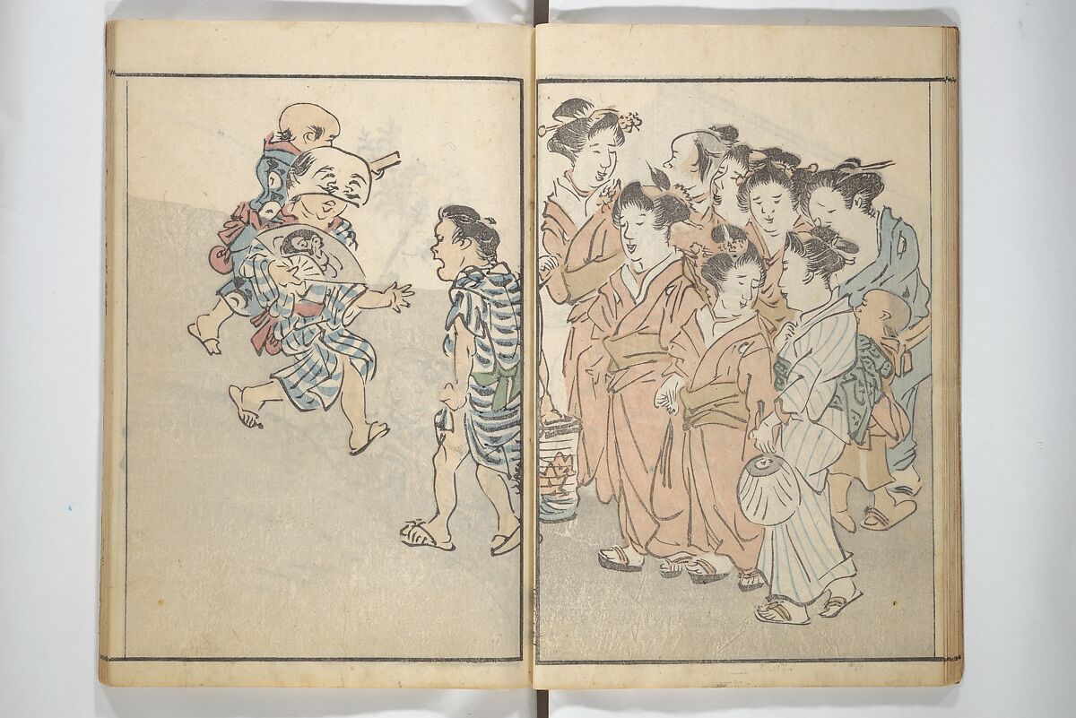 The Nantei Picture Album, Supplementary Volume (Nantei gafu kōhen)  楠亭画譜後篇, Nishimura Nantei 西村 楠亭 (Japanese, 1775–1834), Set of three woodblock printed books; ink on paper and ink and color on paper (vol. "kan"), Japan