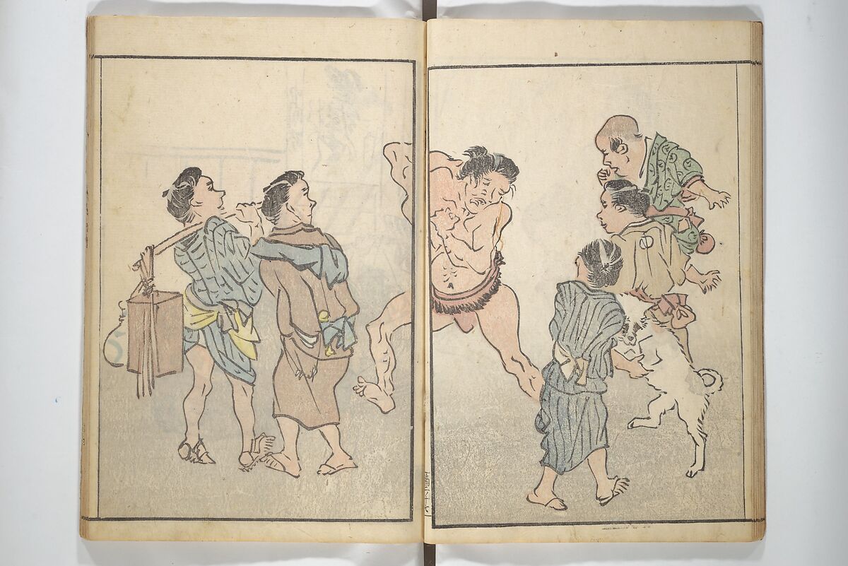 The Nantei Picture Album, Supplementary Volume (Nantei gafu kōhen)  楠亭画譜後篇, Nishimura Nantei 西村 楠亭 (Japanese, 1775–1834), Set of three woodblock printed books; ink on paper and ink and color on paper (vol. "kan"), Japan