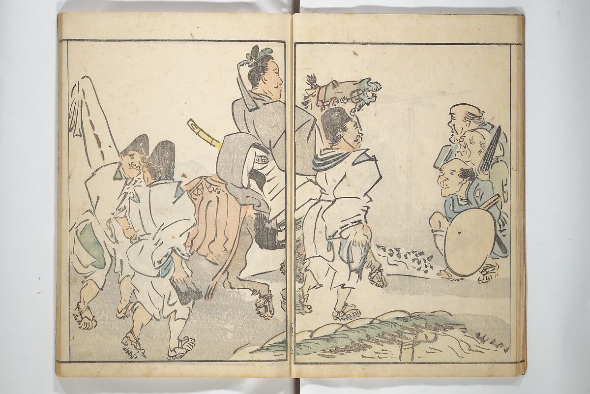 The Nantei Picture Album, Supplementary Volume (Nantei gafu kōhen)  楠亭画譜後篇, Nishimura Nantei 西村 楠亭 (Japanese, 1775–1834), Set of three woodblock printed books; ink on paper and ink and color on paper (vol. "kan"), Japan