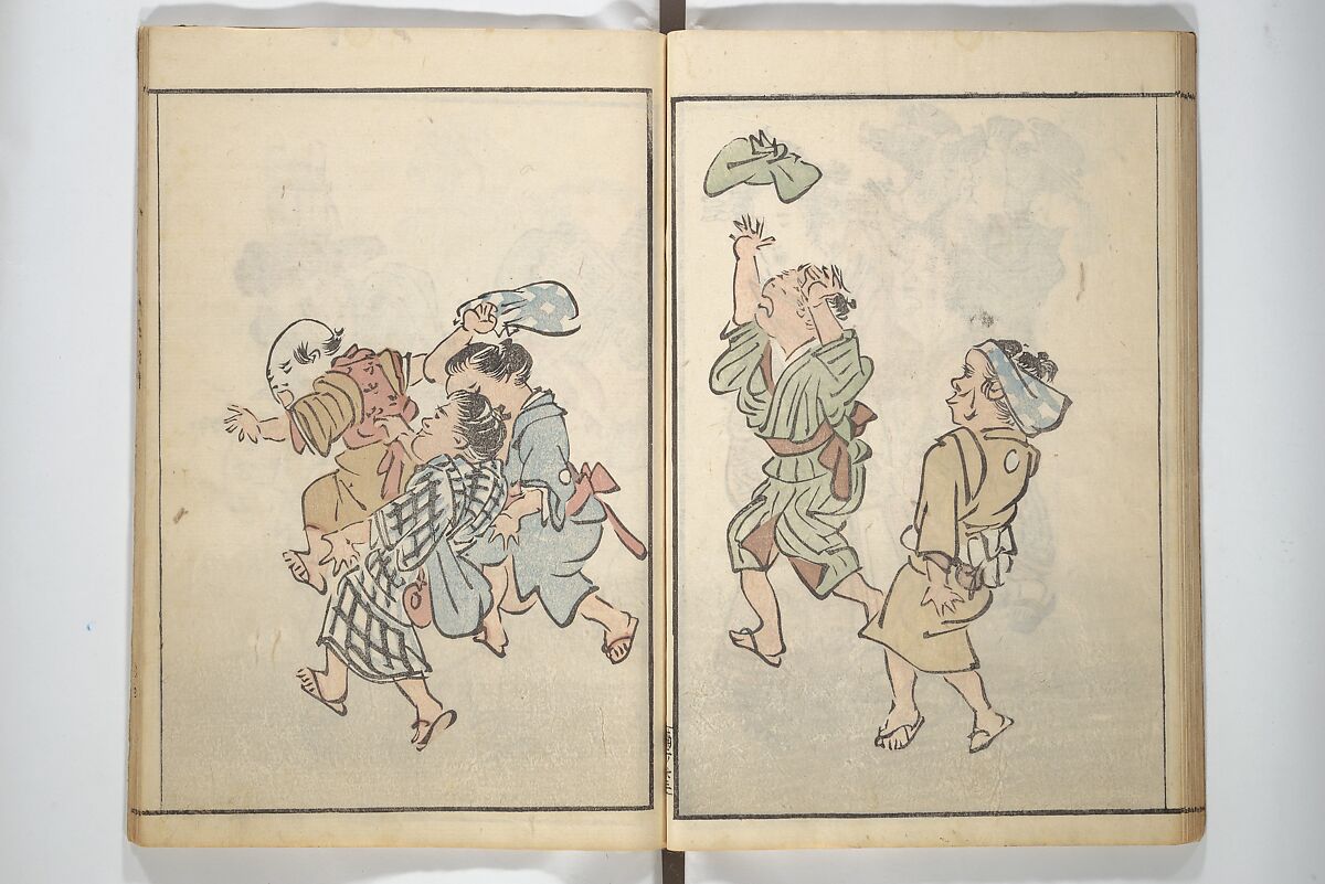 The Nantei Picture Album, Supplementary Volume (Nantei gafu kōhen)  楠亭画譜後篇, Nishimura Nantei 西村 楠亭 (Japanese, 1775–1834), Set of three woodblock printed books; ink on paper and ink and color on paper (vol. "kan"), Japan