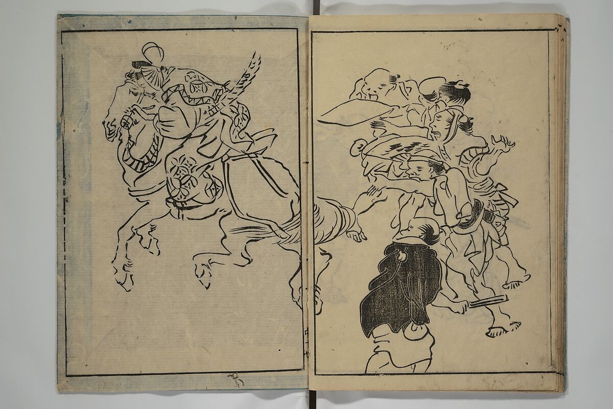The Nantei Picture Album, Supplementary Volume (Nantei gafu kōhen)  楠亭画譜後篇, Nishimura Nantei 西村 楠亭 (Japanese, 1775–1834), Set of three woodblock printed books; ink on paper and ink and color on paper (vol. "kan"), Japan