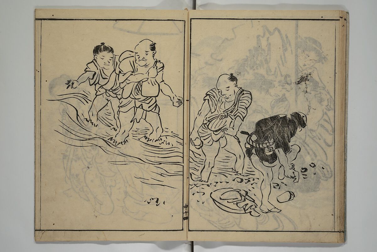 The Nantei Picture Album, Supplementary Volume (Nantei gafu kōhen)  楠亭画譜後篇, Nishimura Nantei 西村 楠亭 (Japanese, 1775–1834), Set of three woodblock printed books; ink on paper and ink and color on paper (vol. "kan"), Japan