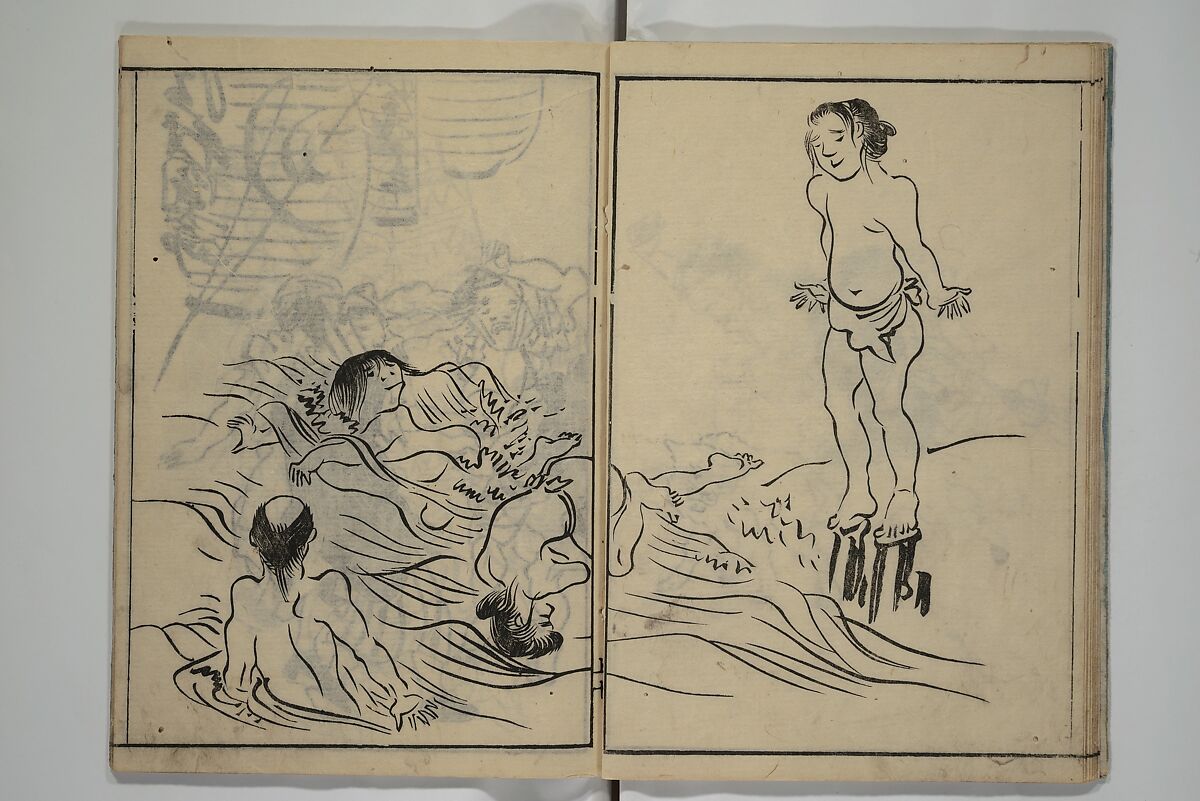 The Nantei Picture Album, Supplementary Volume (Nantei gafu kōhen)  楠亭画譜後篇, Nishimura Nantei 西村 楠亭 (Japanese, 1775–1834), Set of three woodblock printed books; ink on paper and ink and color on paper (vol. "kan"), Japan