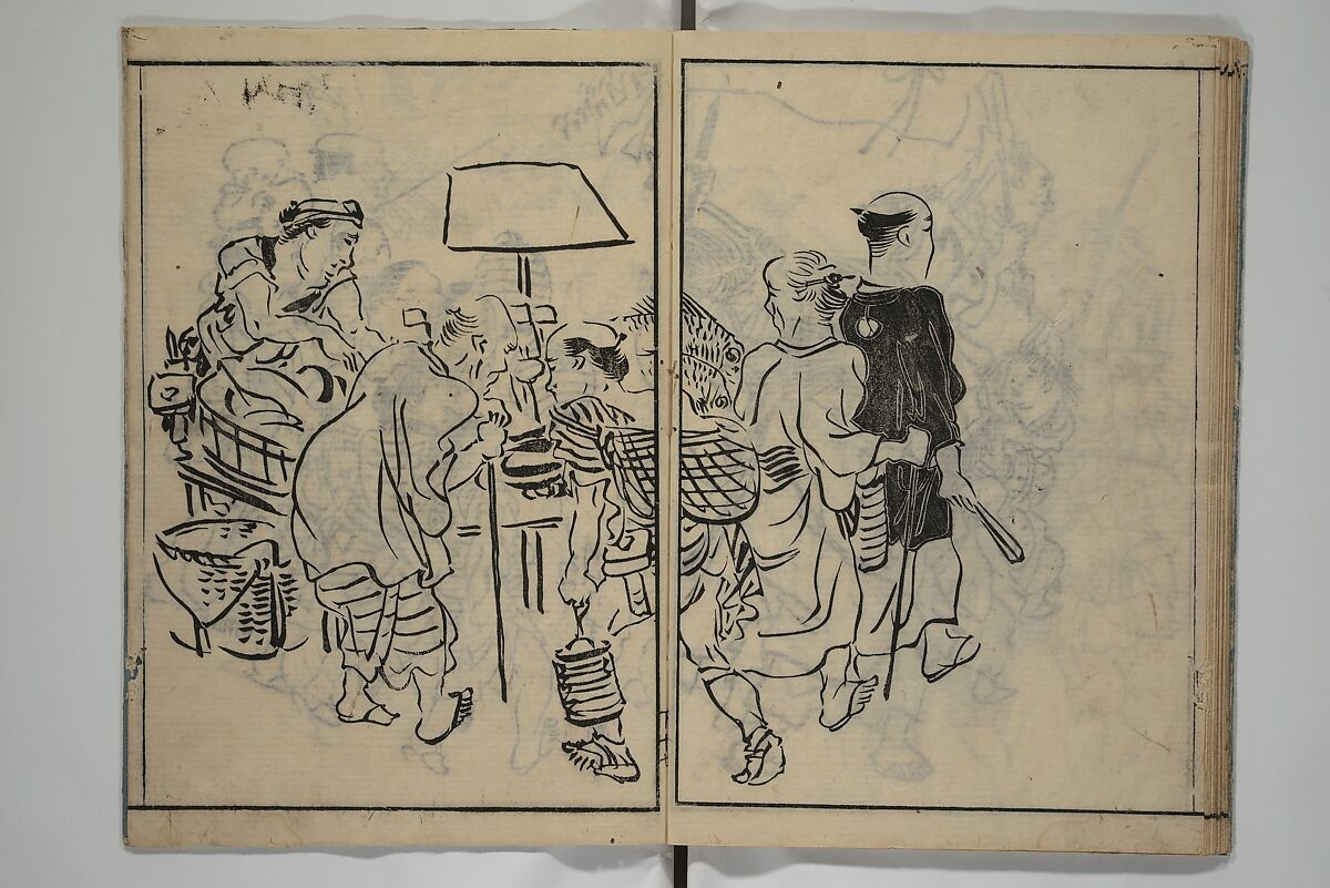 The Nantei Picture Album, Supplementary Volume (Nantei gafu kōhen)  楠亭画譜後篇, Nishimura Nantei 西村 楠亭 (Japanese, 1775–1834), Set of three woodblock printed books; ink on paper and ink and color on paper (vol. "kan"), Japan
