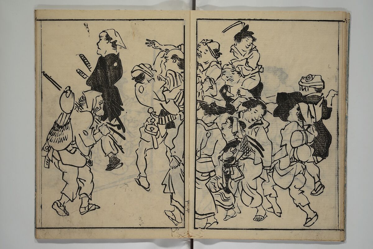 The Nantei Picture Album, Supplementary Volume (Nantei gafu kōhen)  楠亭画譜後篇, Nishimura Nantei 西村 楠亭 (Japanese, 1775–1834), Set of three woodblock printed books; ink on paper and ink and color on paper (vol. "kan"), Japan