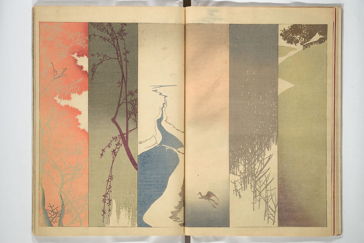 Practical Sketchbook (Ōyō manga) 応用漫画, Ogino Issui 荻野一水 (Japanese, active early 20th century), Set of two woodblock printed books; ink and color on paper, Japan