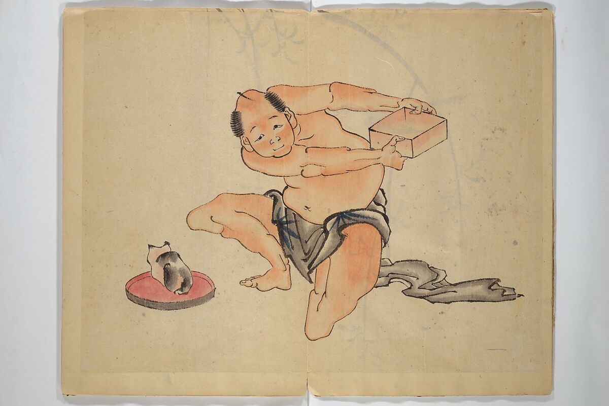 A Picture Book of Practice Sketches (Keiko ehon) 稽古絵本, Rinsai Ōkubo 林斎大久保 (Japanese, 19th century), Bound volume of drawings; ink and color on paper, Japan