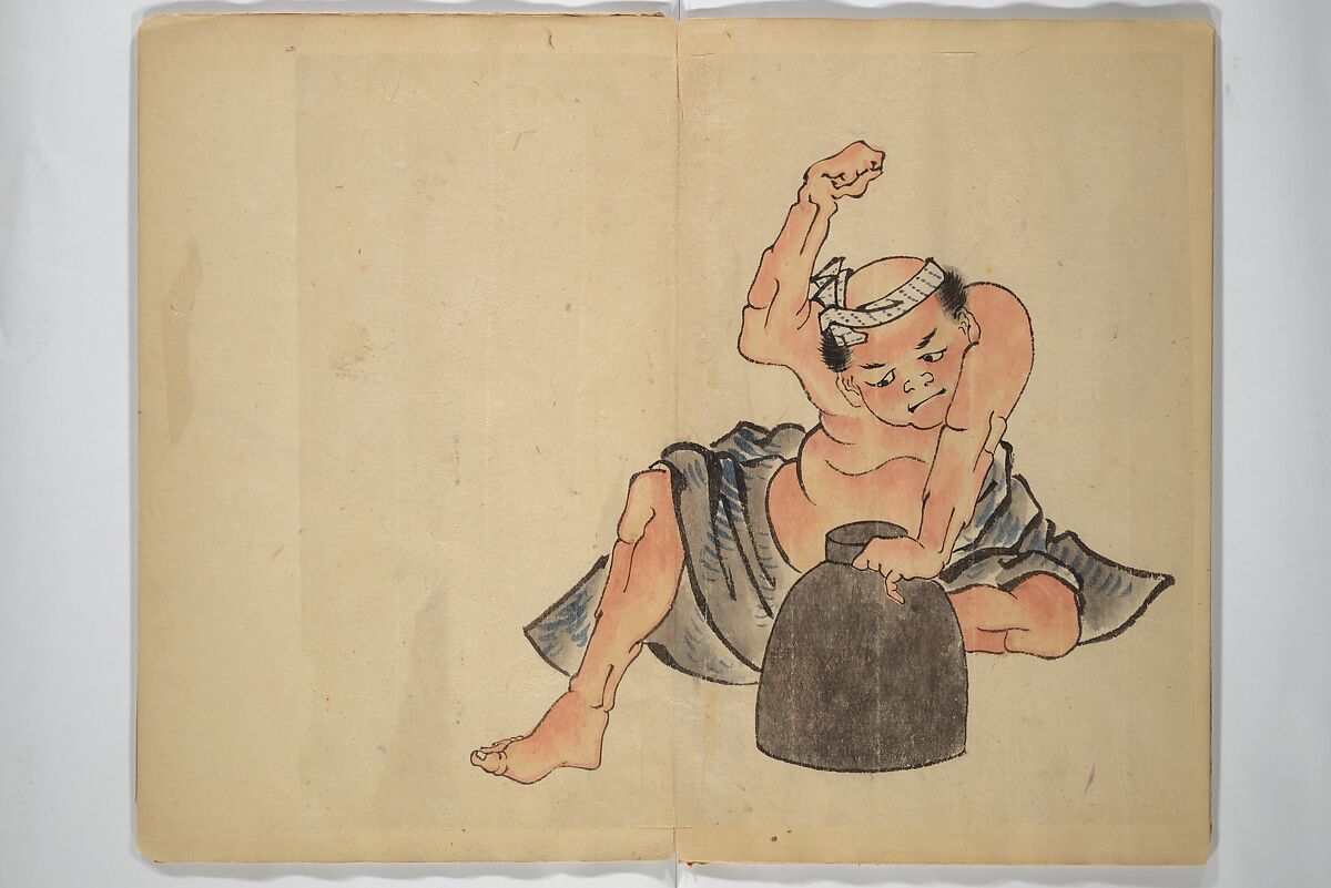 A Picture Book of Practice Sketches (Keiko ehon) 稽古絵本, Rinsai Ōkubo 林斎大久保 (Japanese, 19th century), Bound volume of drawings; ink and color on paper, Japan