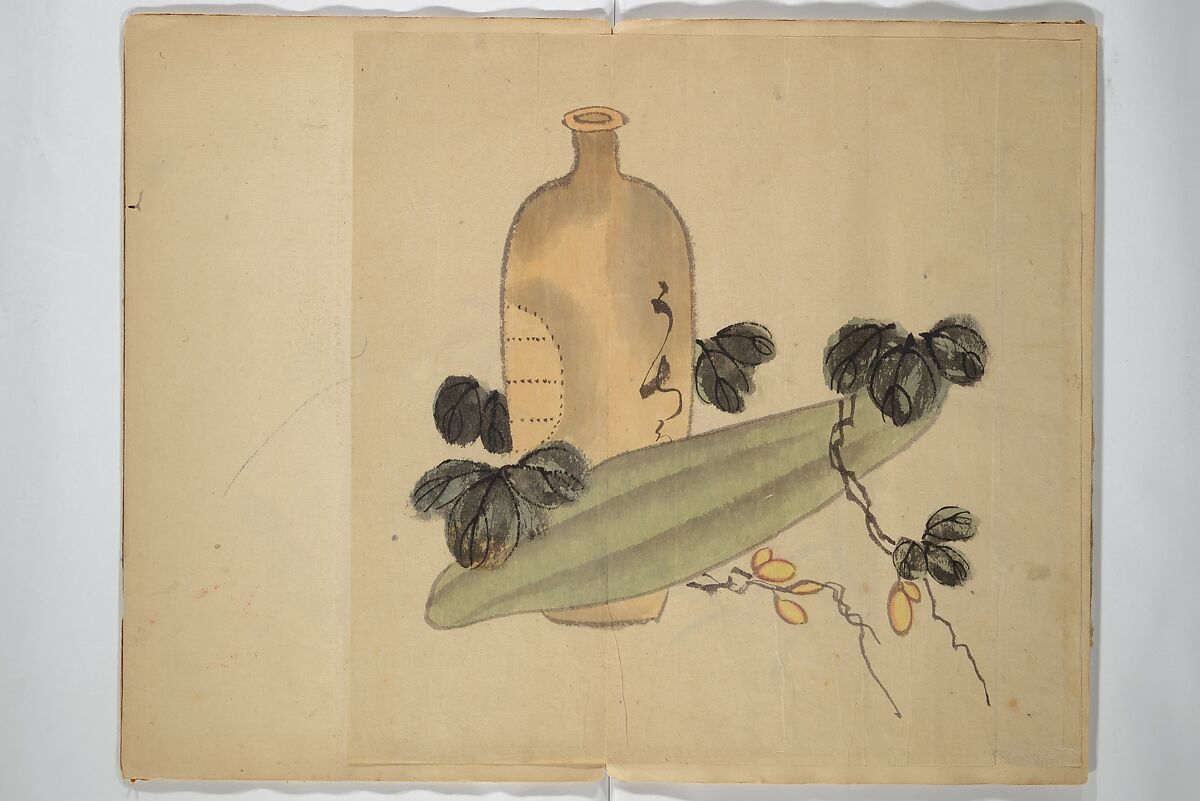 A Picture Book of Practice Sketches (Keiko ehon) 稽古絵本, Rinsai Ōkubo 林斎大久保 (Japanese, 19th century), Bound volume of drawings; ink and color on paper, Japan