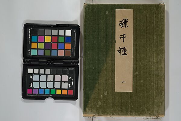 A Thousand Butterflies (Chō senshu)  蝶千種, Kamisaka Sekka 神阪雪佳 (Japanese, 1866–1942), Set of two woodblock printed books (orihon, accordion-style); ink and color on paper, Japan