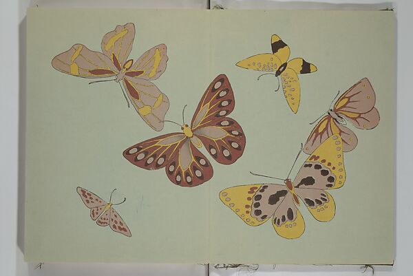 A Thousand Butterflies (Chō senshu)  蝶千種, Kamisaka Sekka 神阪雪佳 (Japanese, 1866–1942), Set of two woodblock printed books (orihon, accordion-style); ink and color on paper, Japan